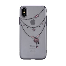 Devia Apple iPhone X Crystal Shell dėklas, juodas