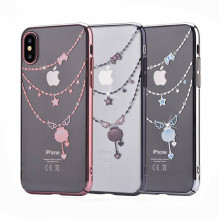 Devia Apple iPhone X Crystal Shell dėklas, raudonas