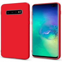 „Evelatus Samsung Galaxy 10 Plus“ aukščiausios kokybės minkštas silikoninis dėklas, raudonas