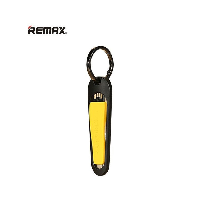 Remax Mini Atslēgu piekariņš Lightning uz USB Black Yellow