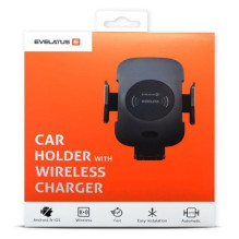 Evelatus - Evelatus automobilio laikiklis su belaidžiu įkrovimu 10W WCH01 juodas