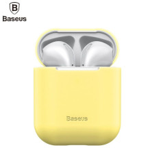 „Baseus Apple Silica“ serijos itin plonas silikoninis apsauginis dėklas, skirtas „Airpods 1“ / „2“, geltonas „Baseus Apple Silica“ serijos itin plonas silikoninis apsauginis dėklas, skirtas „Airpods 1“ / „2“, geltonas