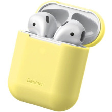 Baseus Apple Silica Series Ultra-thin Silicone Protector Case for Airpods 1 / 2 Yellow