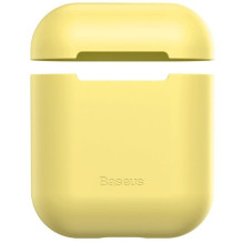 Baseus Apple Silica Series Ultra-thin Silicone Protector Case for Airpods 1 / 2 Yellow
