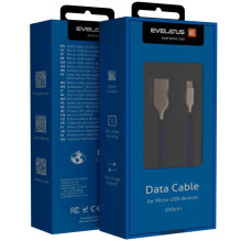 Evelatus - MicroUSB laidas EDC04 mėlynas