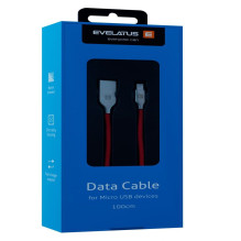 Evelatus - MicroUSB laidas EDC04 raudonas