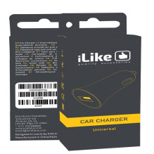 iLike - Automobilinis įkroviklis ICC01 juodas iLike - Automobilinis įkroviklis ICC01 juodas