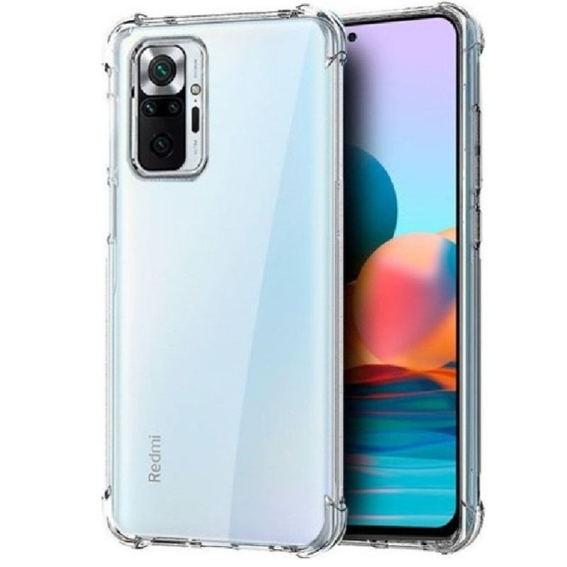 „Evelatus Xiaomi Redmi Note 10 Pro“ karinis smūgiams atsparus silikoninis dėklas TPU permatomas
