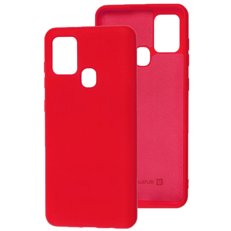 „Evelatus“ „Samsung Galaxy A21s“ nano silikoninis dėklas, minkštas lietimui, raudonas, TPU, su minkštu lietimui jautriu 