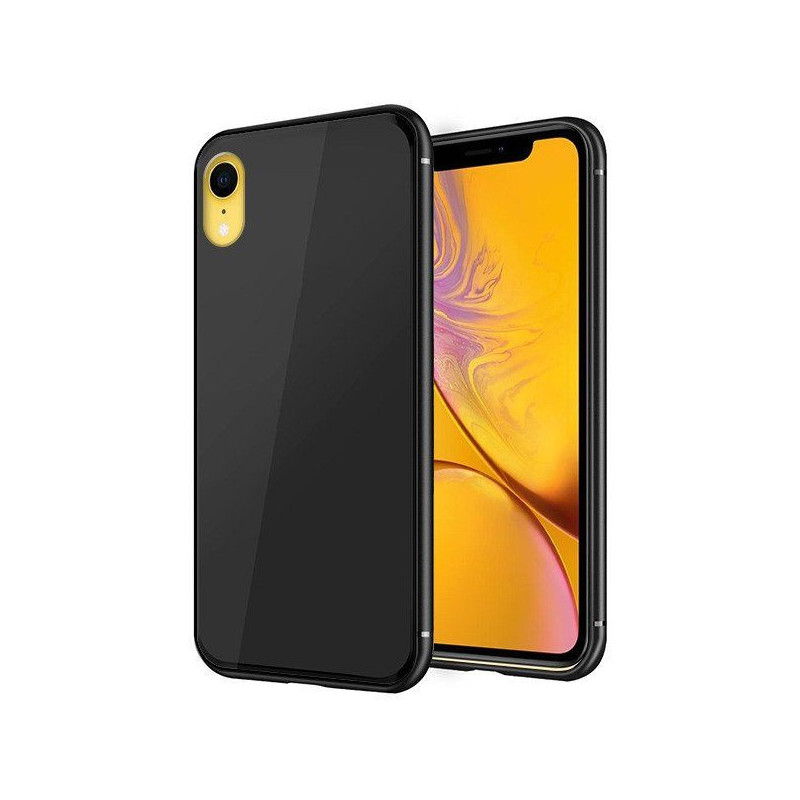 „GreenGo“ „Apple iPhone XR“ stiklinis dėklas, juodas