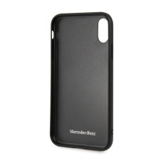 „Mercedes-Benz Apple iPhone XR Twister“ kietas, natūralios odos dėklas, pilkas „Mercedes-Benz Apple iPhone XR Twister“ kietas, natūralios odos dėklas, pilkas