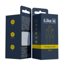 iLike Charging Cable 3 in 1 CCI02 Blue iLike Charging Cable 3 in 1 CCI02 Blue