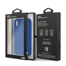 BMW Apple iPhone XR kietas silikoninis dėklas, tamsiai mėlynas BMW Apple iPhone XR kietas silikoninis dėklas, tamsiai mėlynas