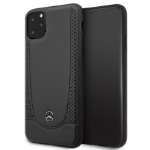 „Mercedes-Benz Apple iPhone 11 Pro Max“ odinis kietas dėklas, perforuotas, juodas