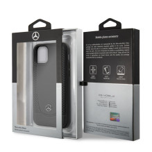 Mercedes-Benz Apple iPhone 11 Pro Leather Hardcase Perforation Black Mercedes-Benz Apple iPhone 11 Pro Leather Hardcase Perforation Black