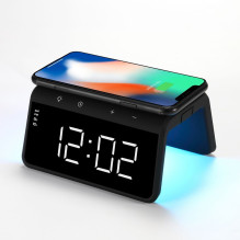 Evelatus Evelatus Wireless Charging Clock WCC01BK Black