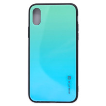 „Evelatus“ Apple iPhone X / Xs gradiento stiklinis dėklas 6 Lagoon spalvos