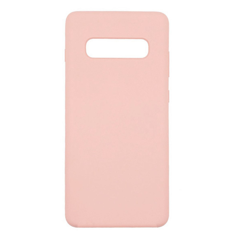 „Evelatus“ „Samsung Galaxy S10e Premium“ minkštas silikoninis dėklas, smėlio spalvos, rožinis