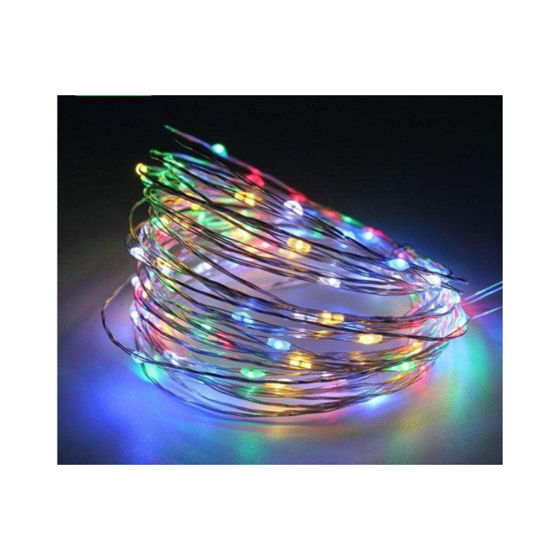 N / A 200 LED ielas virtene, zaļš vads, mirgojošie Multi Color