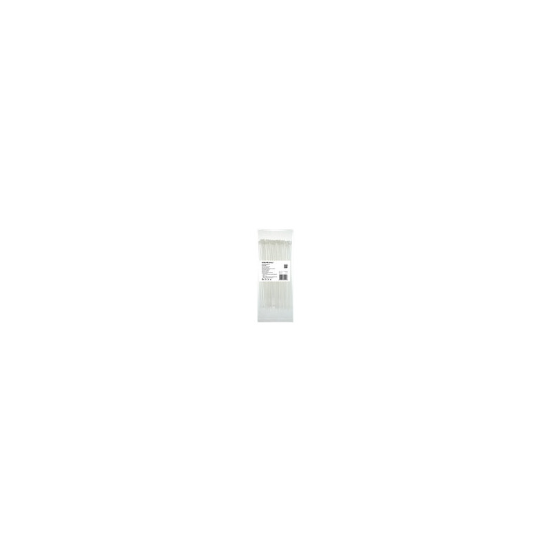Qoltec 52195 Zippers 2.5 200 100pcs nylon UV White