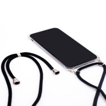 Evelatus Samsung A50 Case with rope Black Transparent