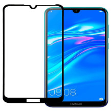 „Evelatus Huawei Y6 2019“ 2.5D pilnai apsauginis stiklas su antistatiniu stikliuku ir Japonijai.