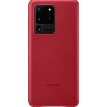 Samsung Galaxy S20 Ultra Leather Cover Red