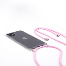 „Evelatus Apple iPhone 11 Pro Max“ silikoninis skaidrus su karoliais ir TPU dirželiu, skaidriu