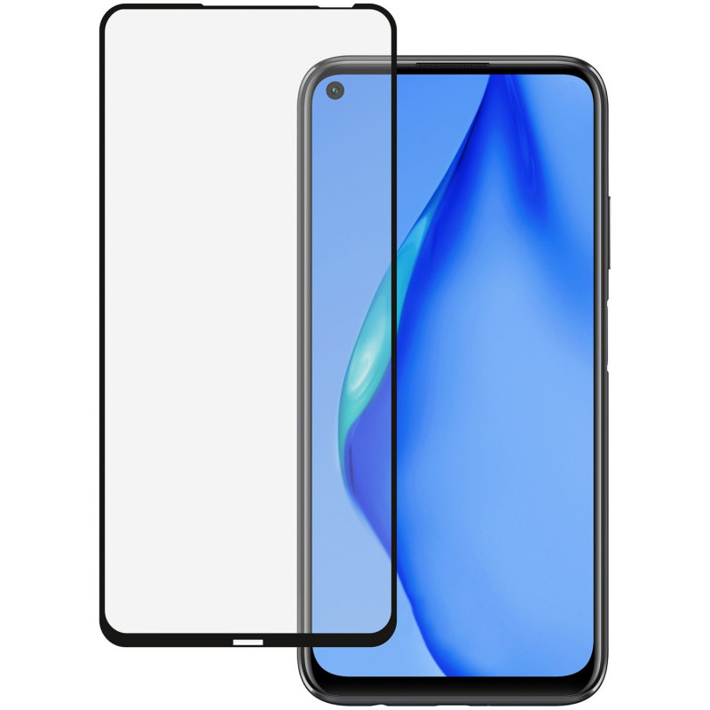 „Evelatus Huawei P40 Lite“ 2.5D pilnai apsauginis stiklas su antistatiniu stikliuku ir Japonijai.