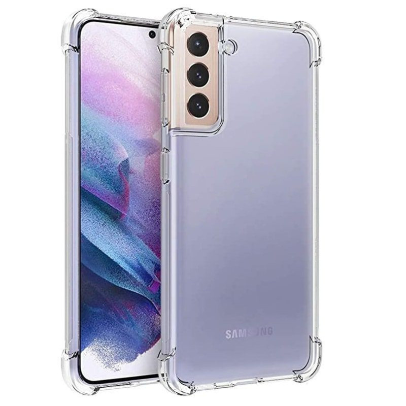 „Evelatus“ „Samsung Galaxy S21 Plus“ apsauginis silikoninis dėklas, atsparus smūgiams, TPU, skaidrus