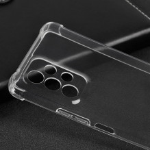 „Evelatus“ Samsung Galaxy A73 5G apsauginis silikoninis dėklas, atsparus smūgiams, TPU, skaidrus, karinis