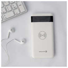 Evelatus Evelatus belaidė išorinė baterija EPB05 10000 mAh, balta Evelatus Evelatus belaidė išorinė baterija EPB05 10000 mAh, balta