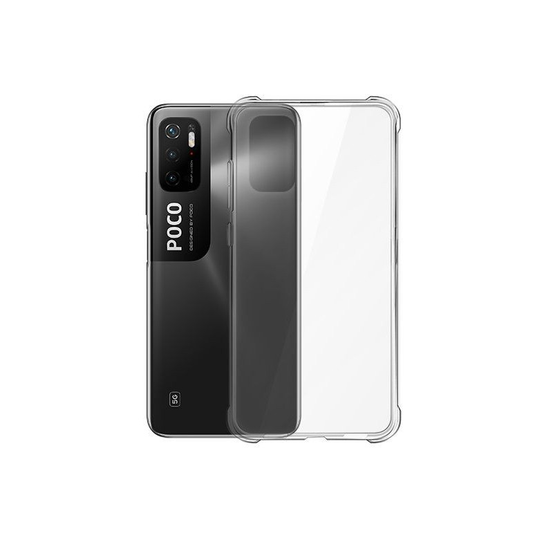 „Evelatus Xiaomi Poco M3 Pro / M3 Pro 5G“ karinis smūgiams atsparus silikoninis dėklas TPU permatomas