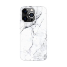 Evelatus Apple iPhone 14 Pro Premium silikoninis dėklas su individualiu raštu, marmuro baltumo