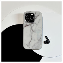 Evelatus Apple iPhone 14 Pro Premium silikoninis dėklas su individualiu raštu, marmuro baltumo