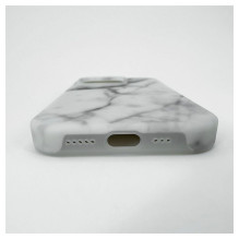 Evelatus Apple iPhone 14 Pro Premium Silicone case Customized Print Marble White