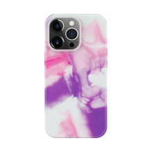 Evelatus Apple iPhone 14 Pro Premium silikoninis dėklas su individualiu raštu, violetinis