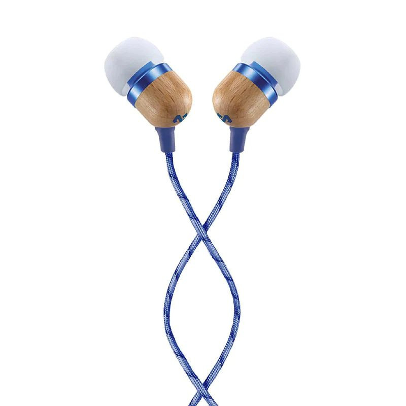 Marley Smile Jamaica Earbuds, In-Ear, Wired, Microphone, Denim