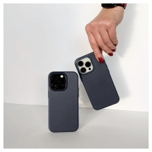 „Evelatus Apple iPhone 14 Pro Max“ natūralios odos dėklas, mėlynas, su „MagSafe“ sąsaja.