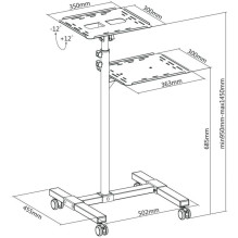 Techly TECHLY Universal Adjustable Trolley