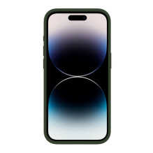„Evelatus Apple iPhone 15 Pro Premium“ minkštas silikoninis dėklas, tamsiai alyvuogių spalvos