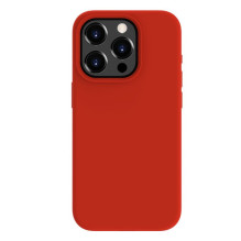 „Evelatus Apple iPhone 15 Pro“ aukščiausios kokybės minkštas silikoninis dėklas, raudonas