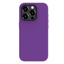 „Evelatus Apple iPhone 15 Pro Max“ aukščiausios kokybės minkštas silikoninis dėklas, tamsiai violetinis