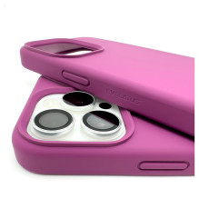 „Evelatus Apple iPhone 15 Pro Max“ aukščiausios kokybės minkštas silikoninis dėklas, tamsiai violetinis