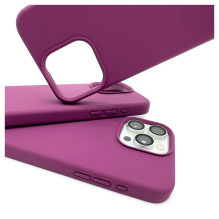 „Evelatus Apple iPhone 15 Pro Max“ aukščiausios kokybės minkštas silikoninis dėklas, tamsiai violetinis
