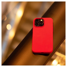 „Evelatus Apple iPhone 14 Pro Max Premium Magsafe“ minkštas silikoninis dėklas, tamsiai raudonas