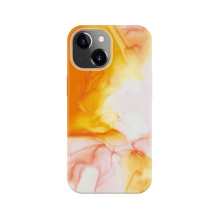 Evelatus Apple iPhone 15 Premium silikoninis dėklas su individualia spauda, oranžinis
