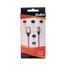 - BULLET aštuonių kontaktų - USB 1m, 2.4A, baltas - BULLET aštuonių kontaktų - USB 1m, 2.4A, baltas