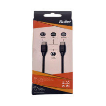 - BULLET C tipo - C tipo 1 m, 2.4A juodas
