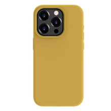 „Evelatus Apple iPhone 15 Pro Max“ aukščiausios kokybės minkšto lietimo silikoninis dėklas, auksinis